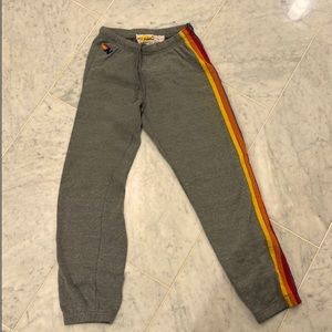 Aviator nation sweatpants 5 stripe.